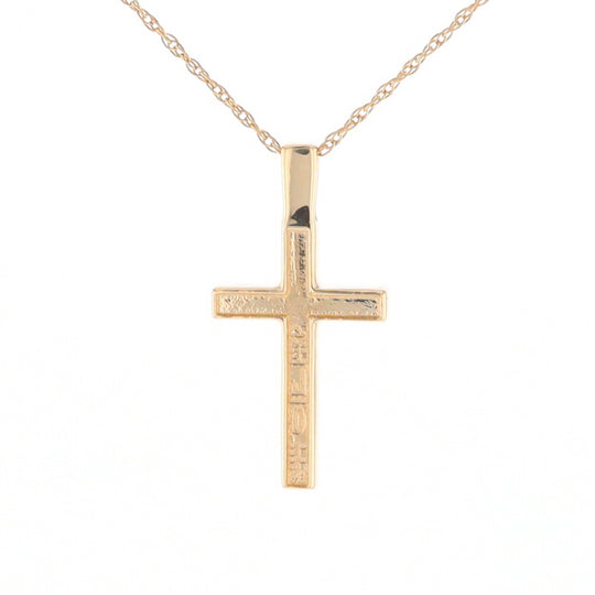 Three Section Gold Quartz Cross - G2