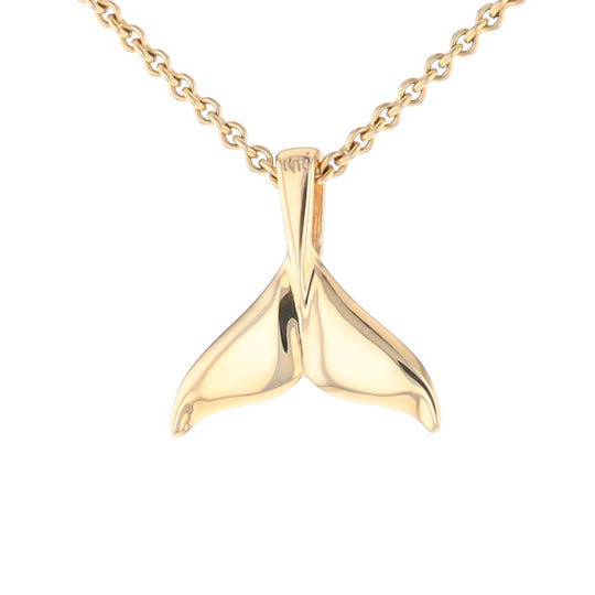 Whale Tail Necklaces Natural Gold Quartz and Nuggets Inlaid Pendant