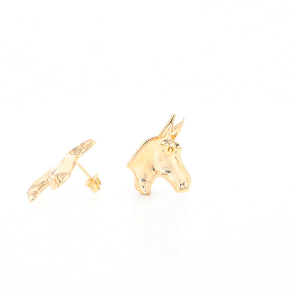 Gold Donkey Earrings