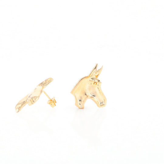 Gold Donkey Earrings