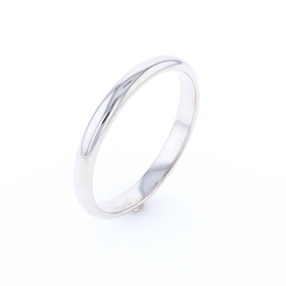 White Gold Standard Fit Wedding Band