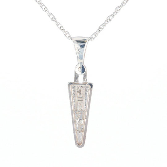 Gold Quartz Upside Down Triangle Pendant