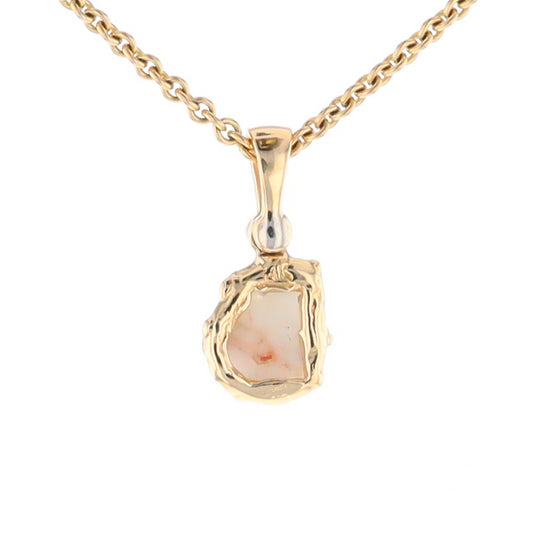 Gold Quartz Freeform Pendant (G2)