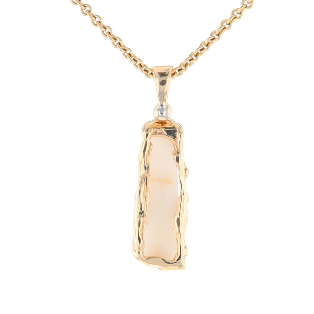 Gold Quartz Freeform Pendant - G1