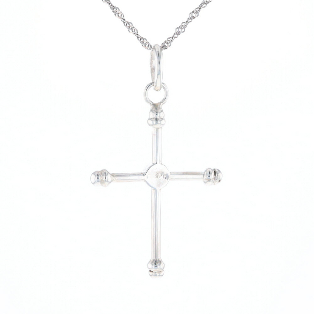 Silver Peridot Cross