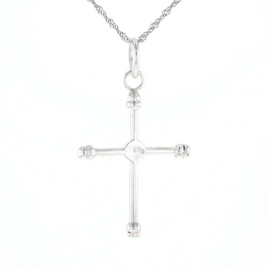 Silver Peridot Cross