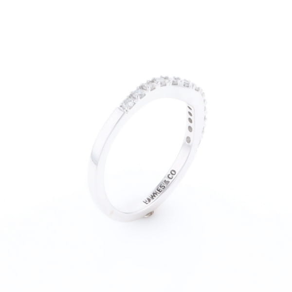 Diamond Contour Wedding Band