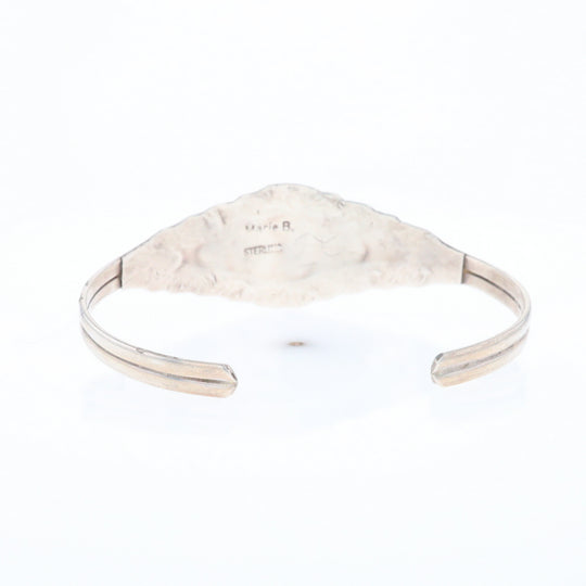 Sterling Silver Coral Cuff Bracelet