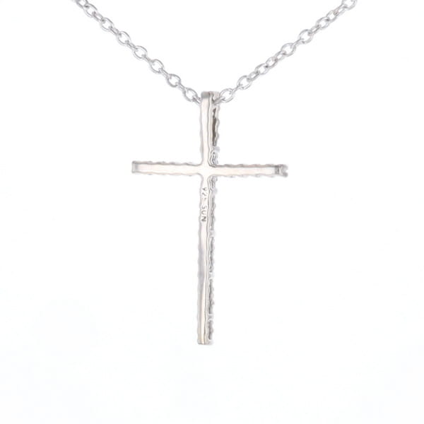 Thin Diamond Cross Necklace