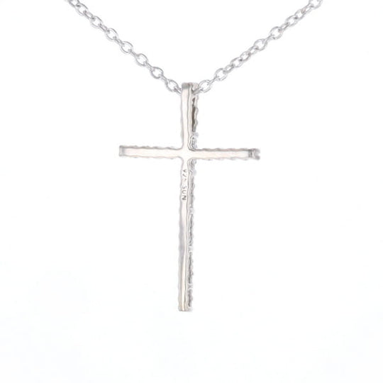 Thin Diamond Cross Necklace