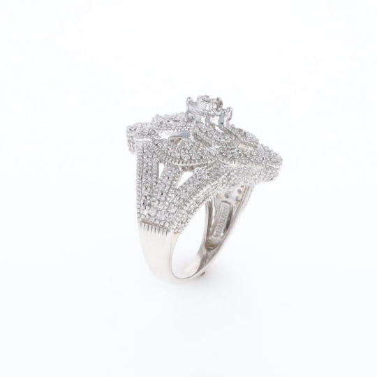 Floral Filigree Design Diamond Ring