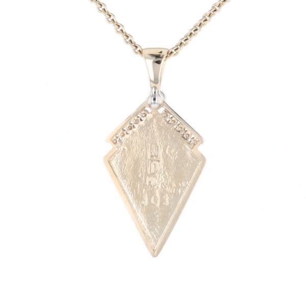 Sugilite Kite Shape Inlaid Pendant with 0.19ctw Diamonds