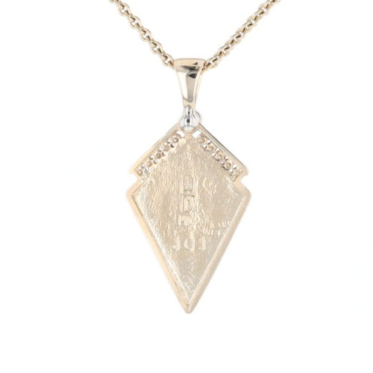Sugilite Kite Shape Inlaid Pendant with 0.19ctw Diamonds