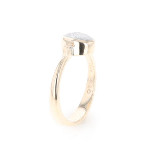 Meteorite Oval Inlay Ring