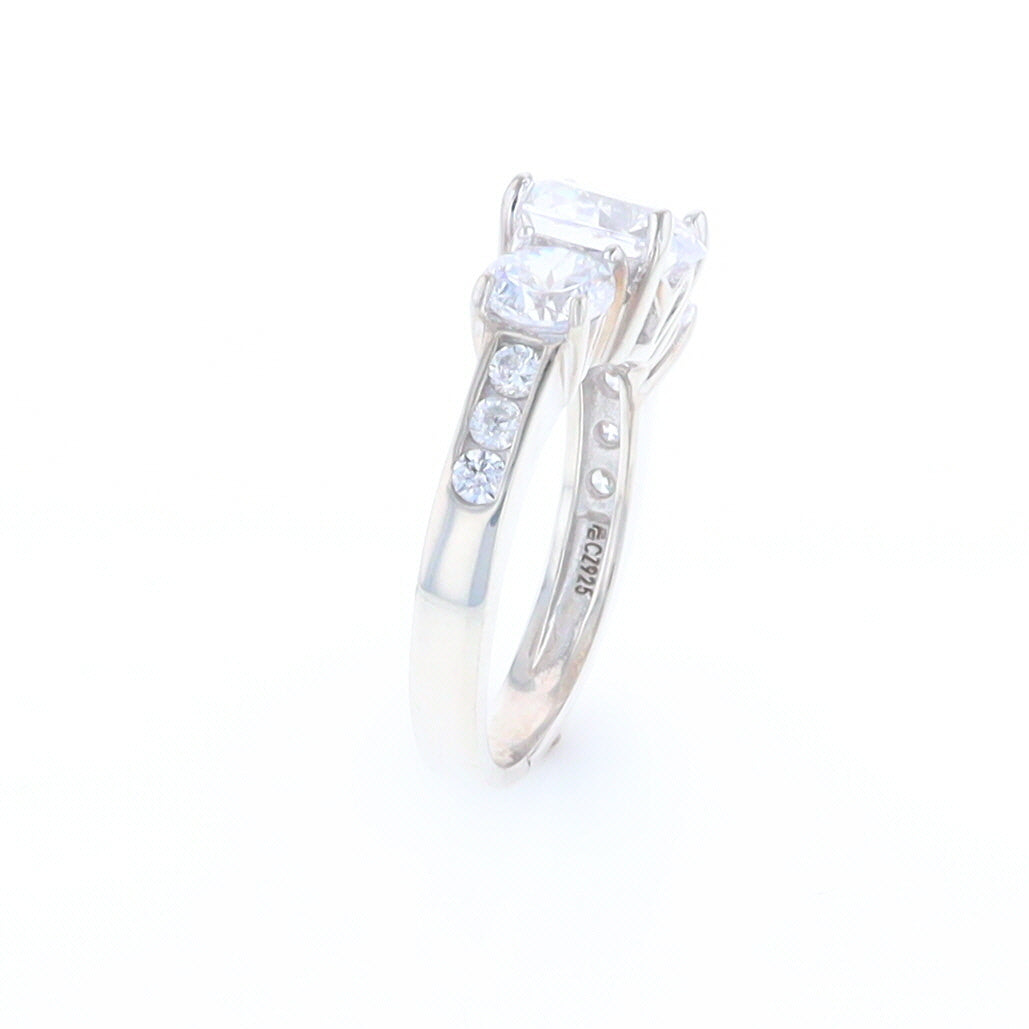 Three Stone Cubic Zirconia Ring