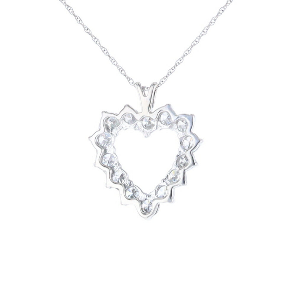 Open Heart Diamond Pendant