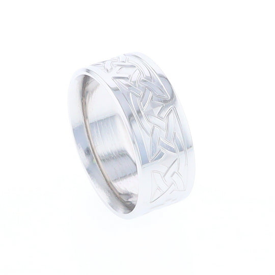 Cobalt Cross and Celtic Design Men's Ring