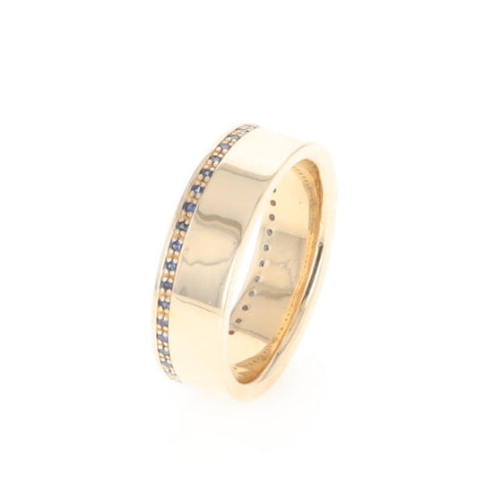 Men's Blue Sapphire Wedding Band Contemporary Design