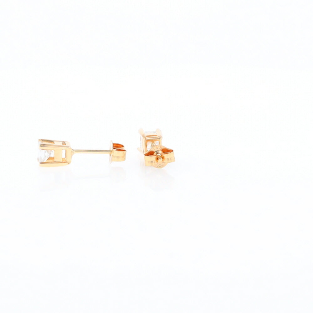 0.48ctw Princess Cut Diamond Studs