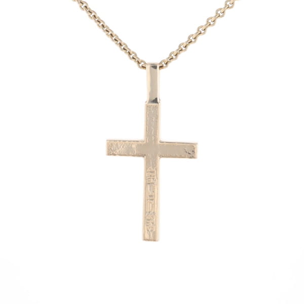 Gold Quartz Pendant 4 Section Inlaid Cross Pendant