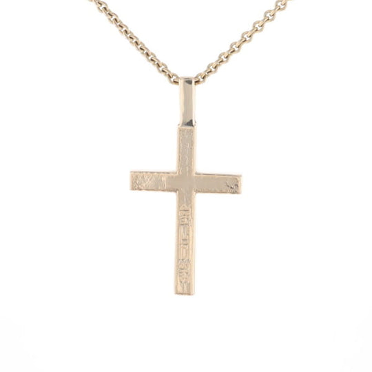 Gold Quartz Pendant 4 Section Inlaid Cross Pendant