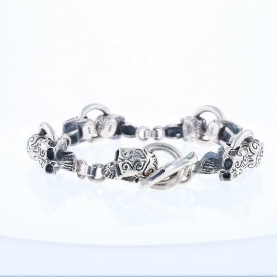 Silver Skull Bracelet