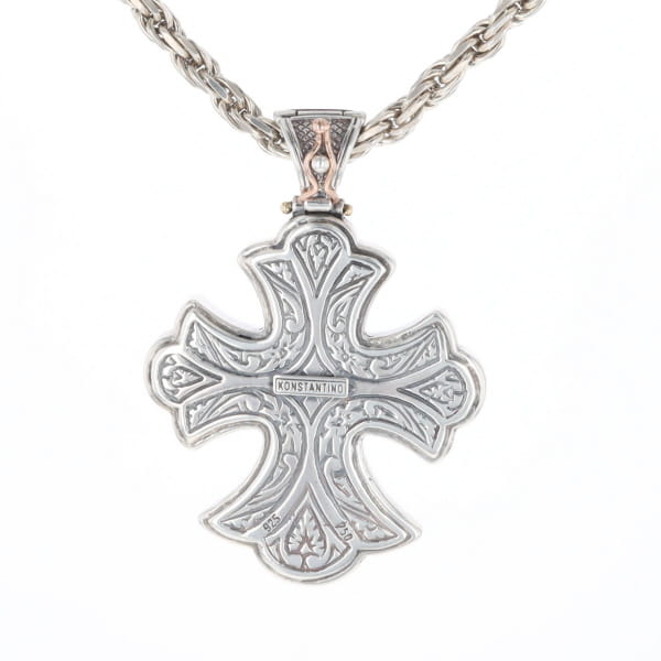 Sterling and 18K Gold Konstantino Cross Pendant