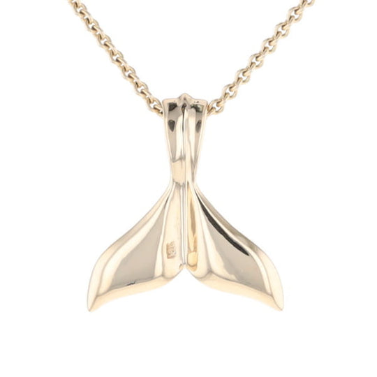 Whale Tail Gold Nugget Pendant