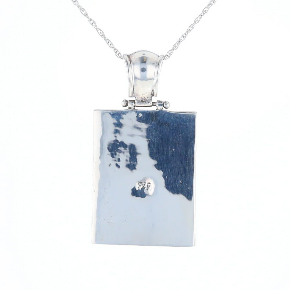 Onyx & Mother of Pearl Checkered Pendant