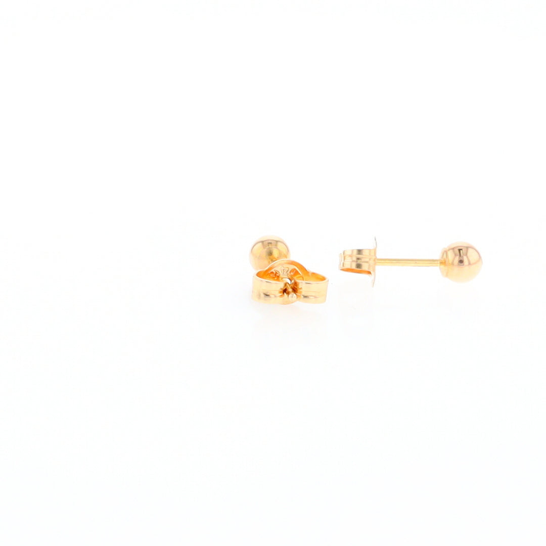 Gold Ball Stud Earrings