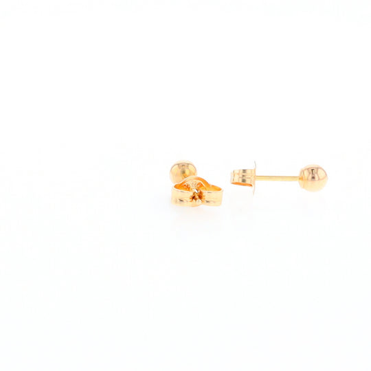 Gold Ball Stud Earrings