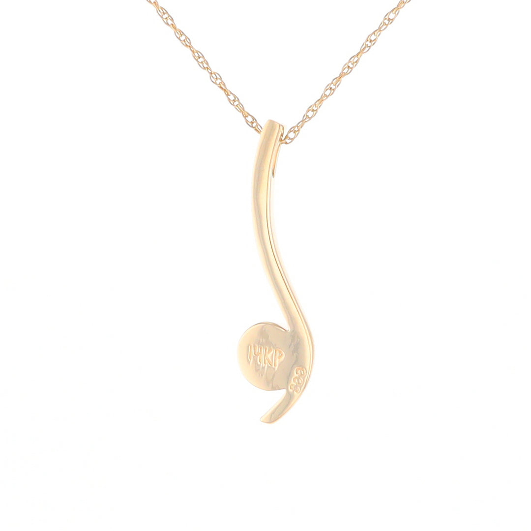 Round Inlaid Gold Quartz Curved Bar Pendant G2