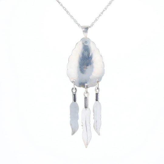 Native Feather Dangle Pendant