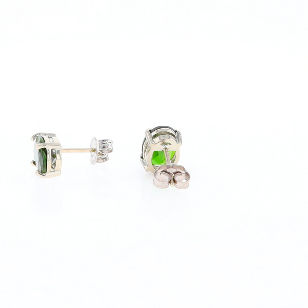 Chrome Diopside Solitaire Studs