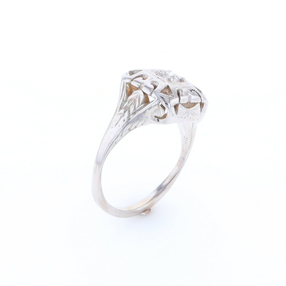 Vintage Square Top Diamond Ring