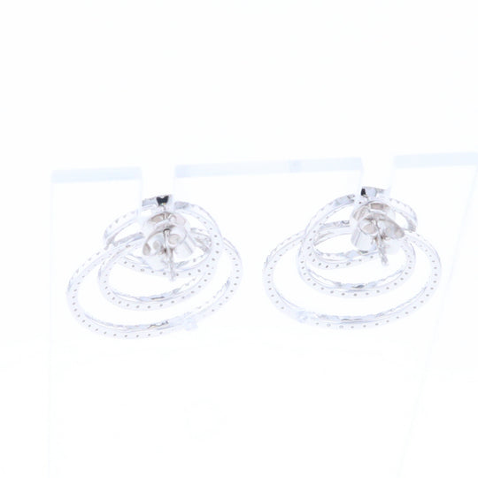 Diamond Circle Dangle Earrings