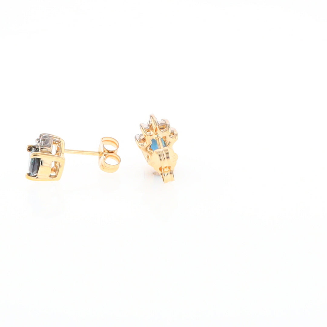 Pear Sapphire & Diamond Earrings