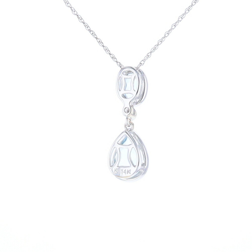 Oval and Pear-Shaped Aquamarine Pendant