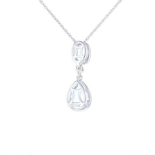 Oval and Pear-Shaped Aquamarine Pendant