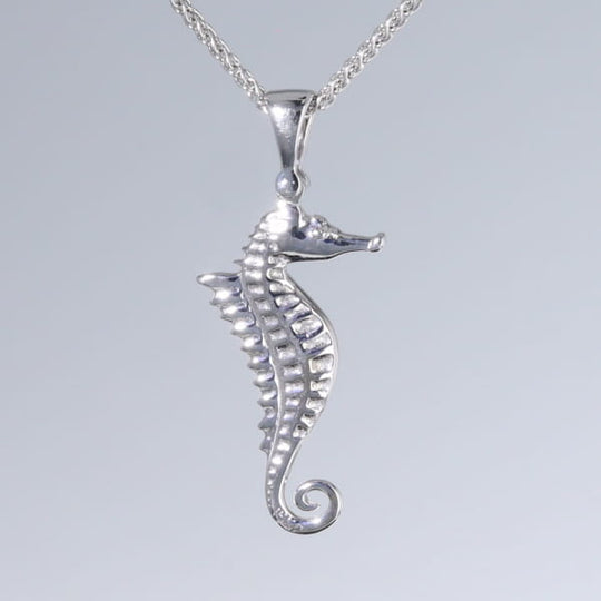 Opal Pendant Inlaid Realistic Sea Horse Design