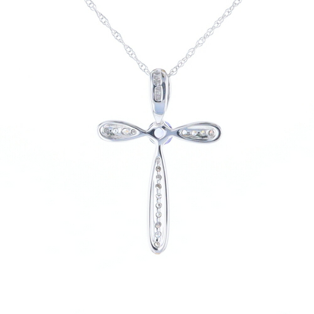 Tanzanite Cross Necklace
