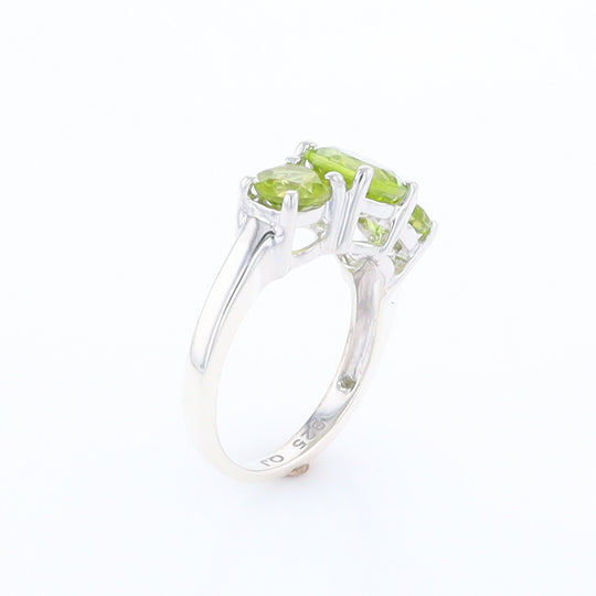 Three Peridot Ring