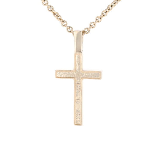 Three Section Gold Quartz Cross - G2