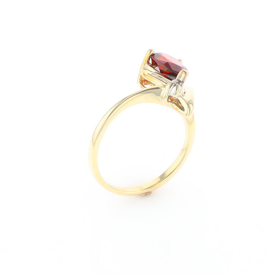 Pear Garnet Ring