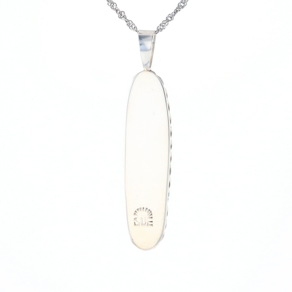 Multi Stone Inlaid Pendant