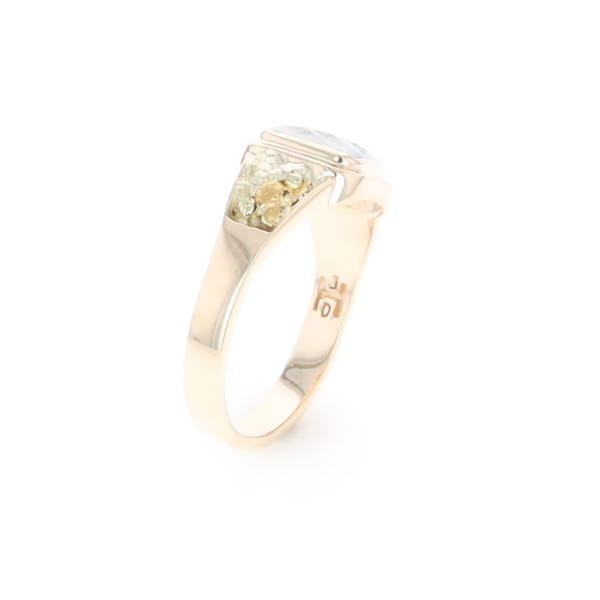 Meteorite & Gold Nugget Ring