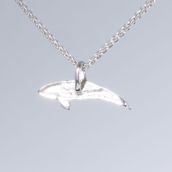Opal Pendant Inlaid Realistic Orca Killer Whale Design