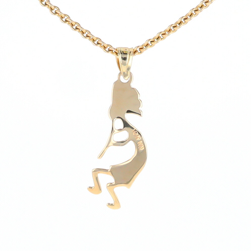 Black Hills Gold Yellow & Rose Gold Kokopelli Pendant