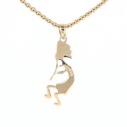 Black Hills Gold Yellow & Rose Gold Kokopelli Pendant