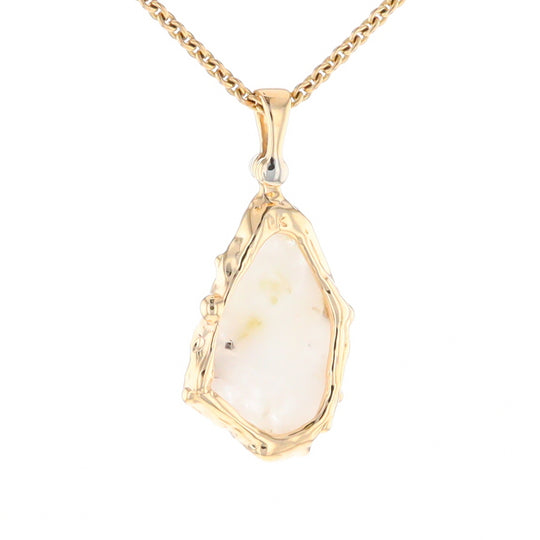 Gold Quartz Freeform Pendant  (G2)